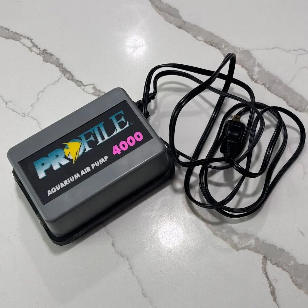 Profile Aquarium Air Pump 4000 Oxygenator Grey Fish Tank Bubbler 100% Functional